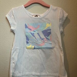 Adidas Kids White Graphic T-Shirt